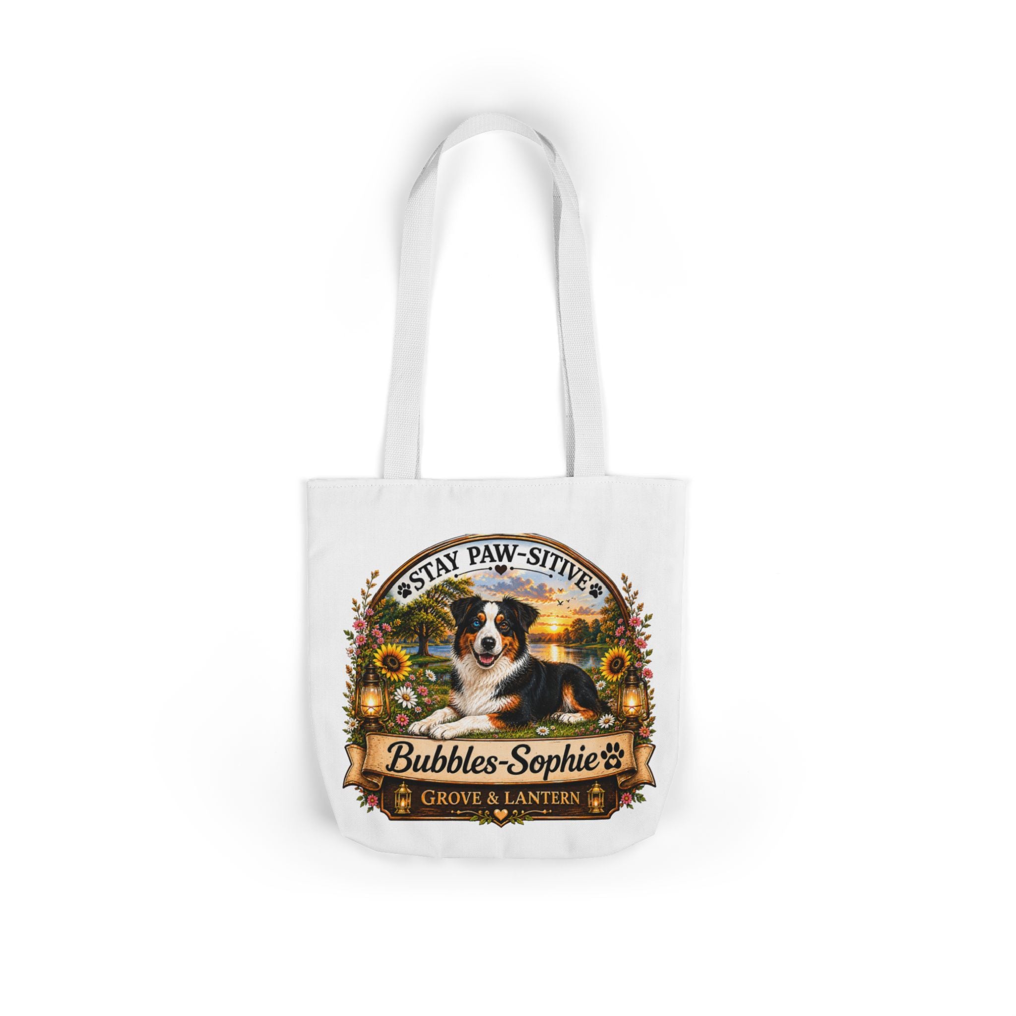 Bubbles-Sophie “Good Vibes & Stay Paw-sitive” Canvas Adventure Tote