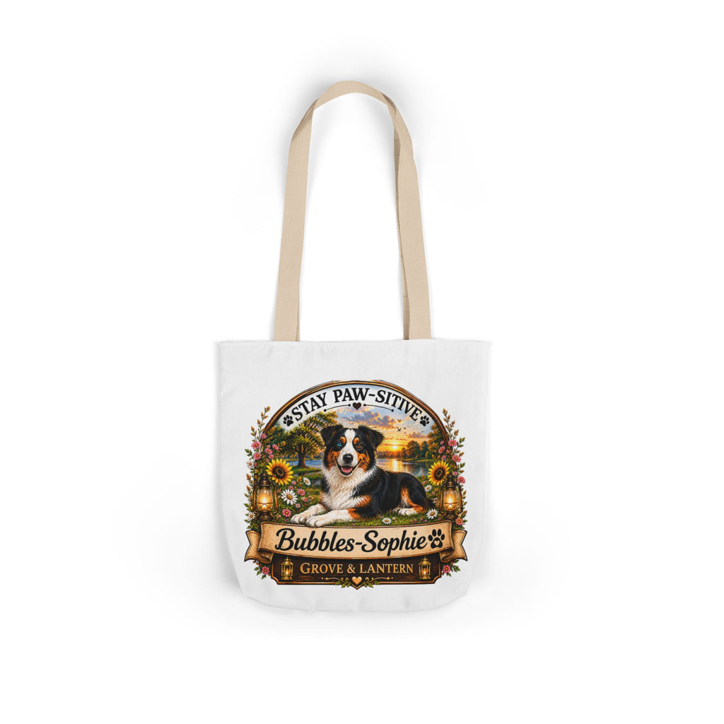 Bubbles-Sophie “Good Vibes & Stay Paw-sitive” Canvas Adventure Tote