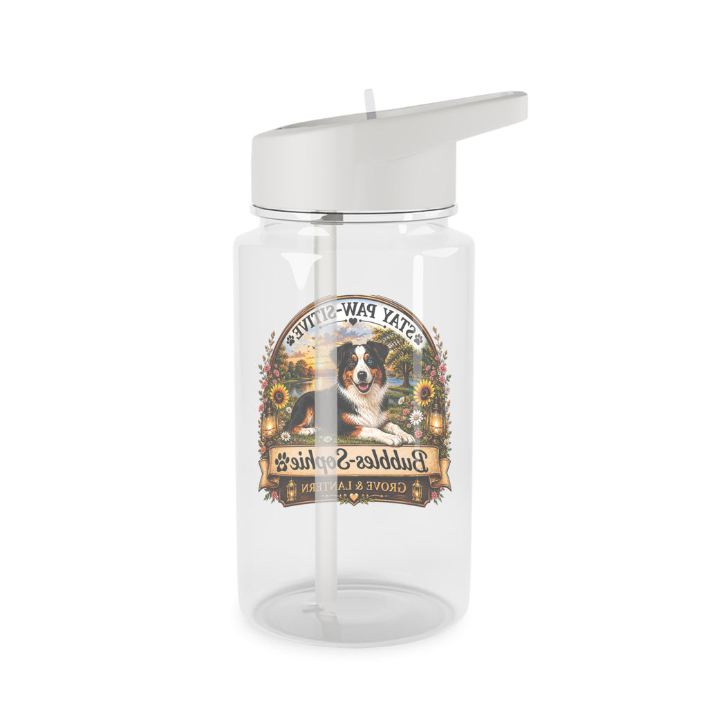 Bubbles-Sophie “Stay Paw-sitive” Tritan Water Bottle with Straw