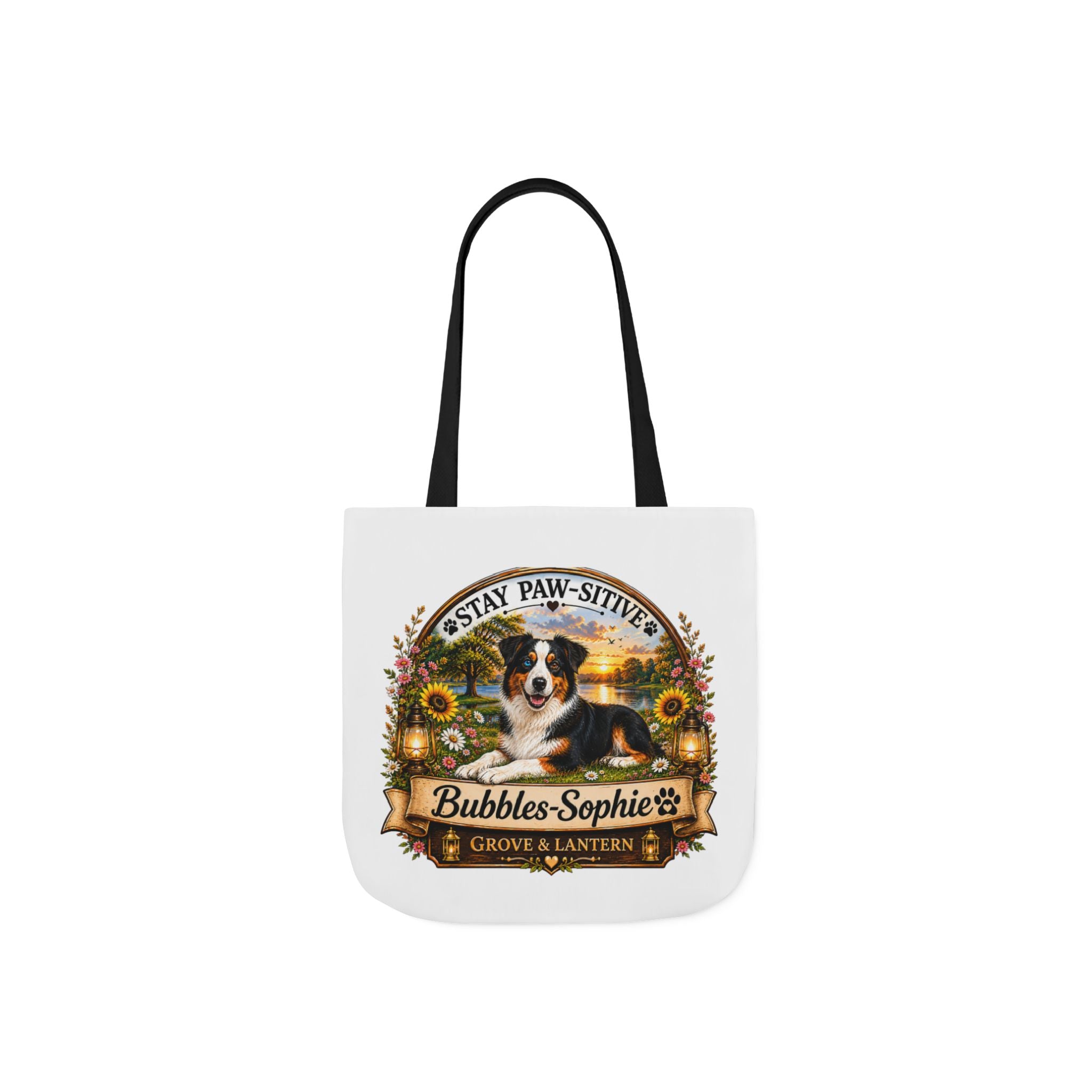 Bubbles-Sophie “Good Vibes & Stay Paw-sitive” Canvas Adventure Tote