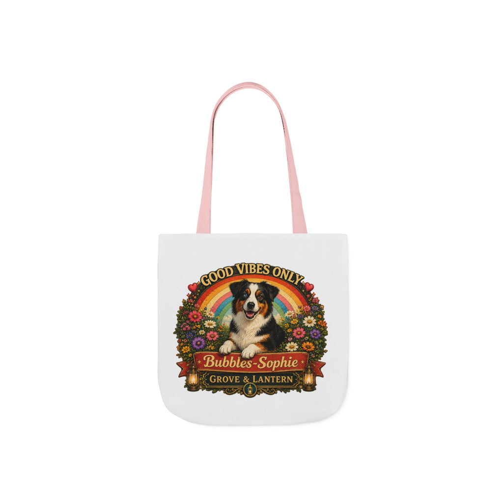 Bubbles-Sophie “Good Vibes & Stay Paw-sitive” Canvas Adventure Tote