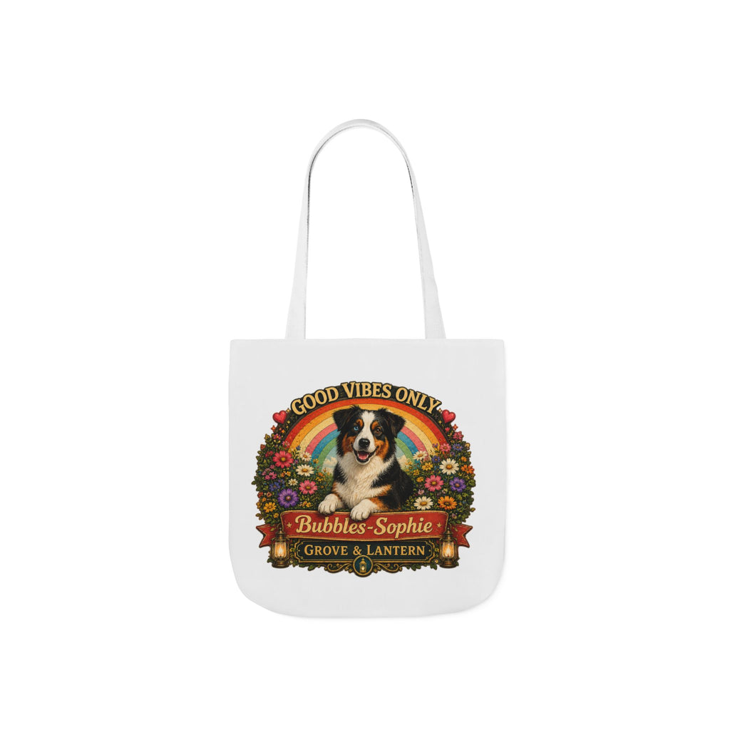 Bubbles-Sophie “Good Vibes & Stay Paw-sitive” Canvas Adventure Tote