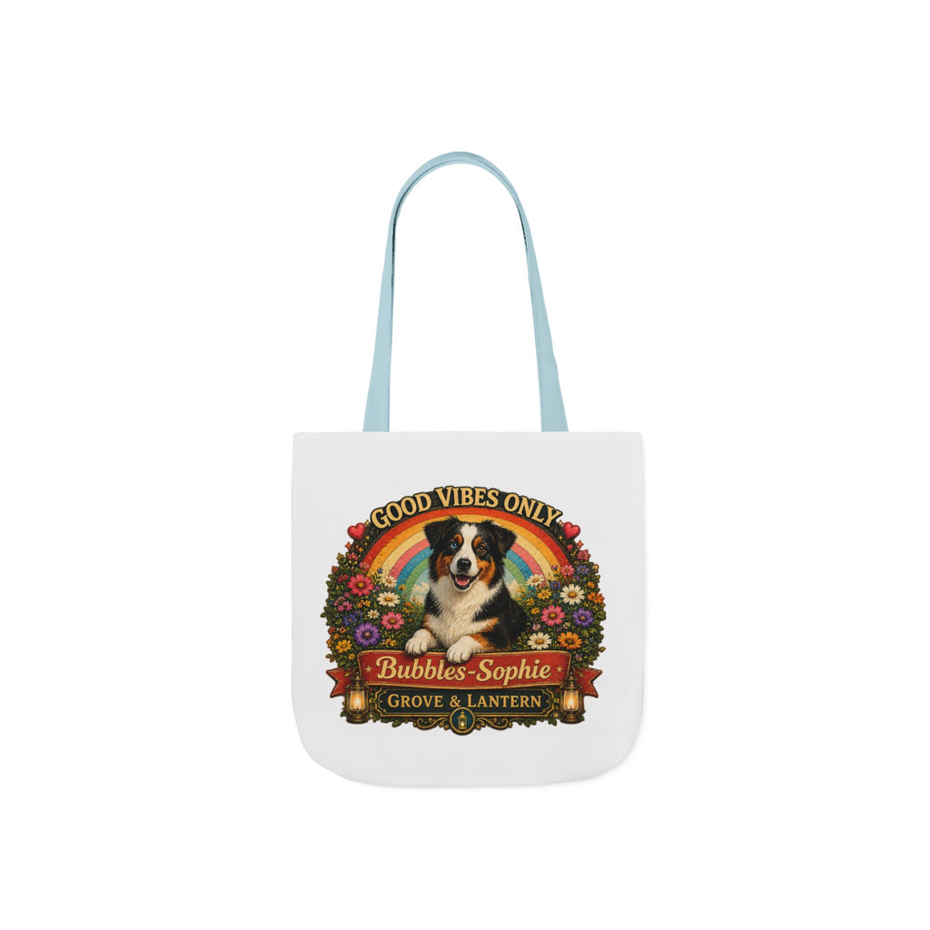 Bubbles-Sophie “Good Vibes & Stay Paw-sitive” Canvas Adventure Tote