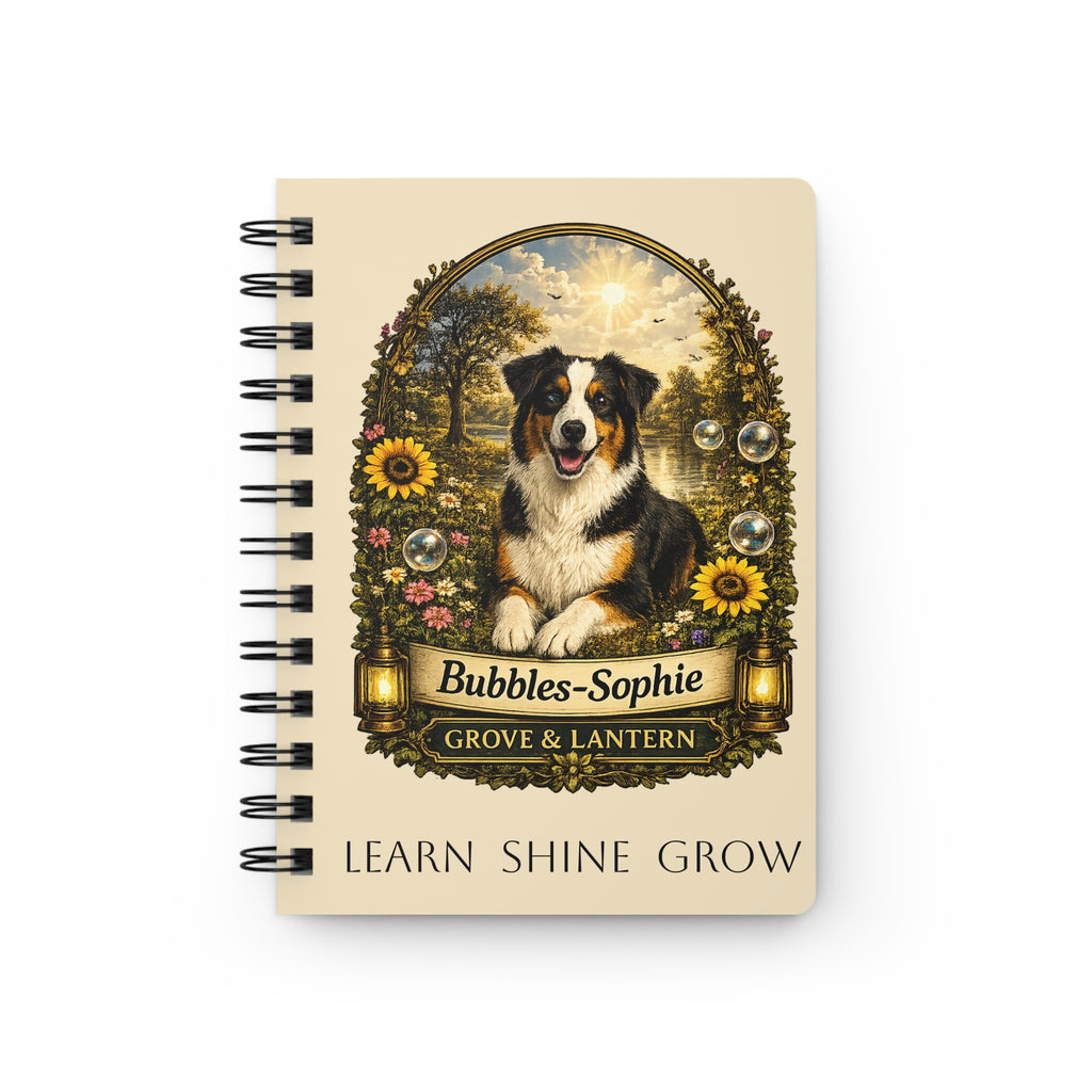 Bubbles-Sophie: Be Kind, Be Brave, Be Curious — Spiral Notebook
