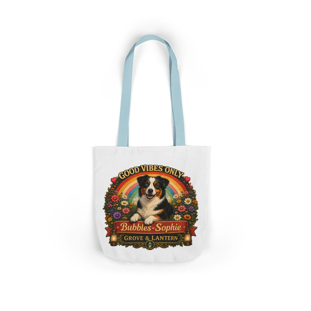 Bubbles-Sophie “Good Vibes & Stay Paw-sitive” Canvas Adventure Tote
