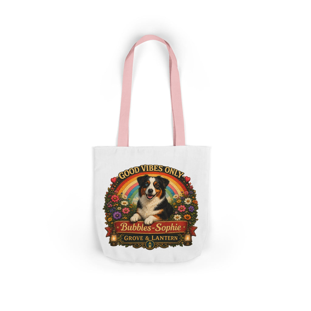 Bubbles-Sophie “Good Vibes & Stay Paw-sitive” Canvas Adventure Tote