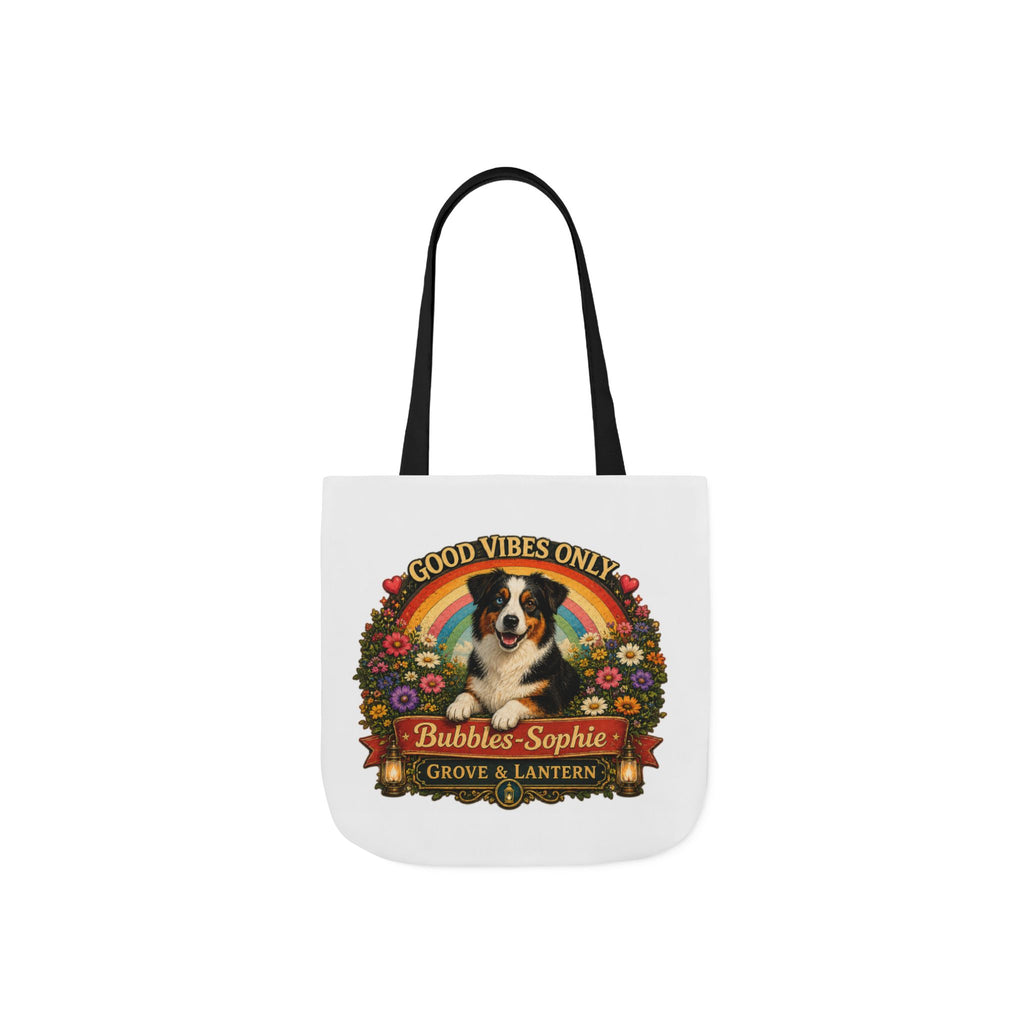 Bubbles-Sophie “Good Vibes & Stay Paw-sitive” Canvas Adventure Tote